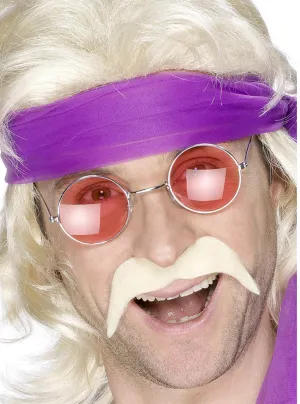 Seventies Tash Mens Stick On Blonde Costume Moustache