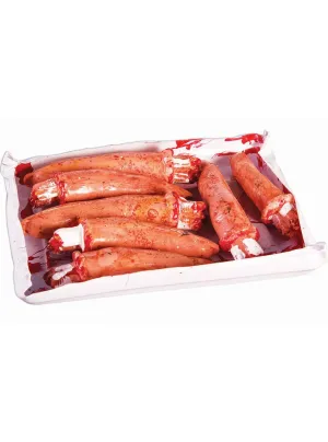 Severed Bloody Fingers in Tray Halloween Prop - Pack of 7