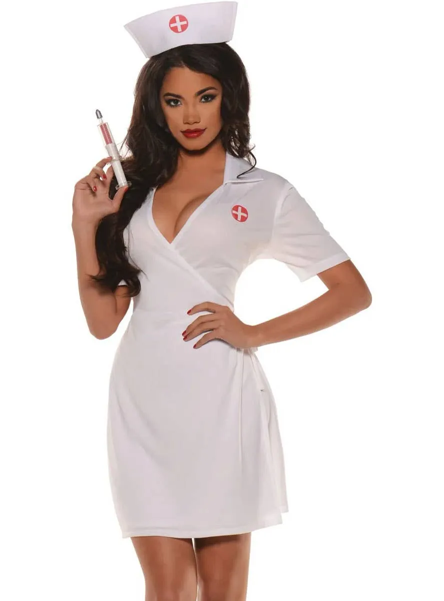 Sexy White Nurse Uniform Womens Costume