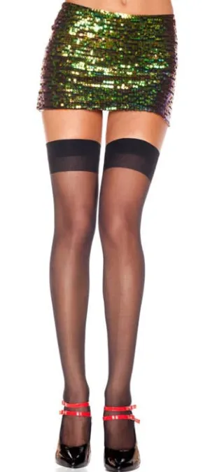Sheer Thigh Highs Costume Stockings In Black