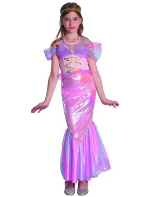 Shimmery Pink Mermaid Girls Costume