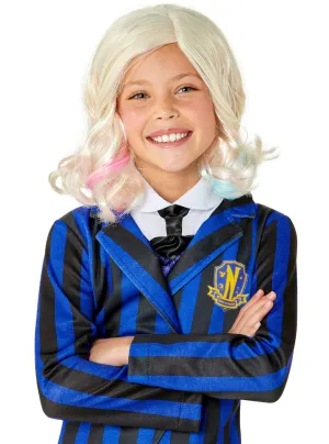 Short Blonde Girls Enid Wednesday Character Costume Wig