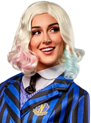 Short Blonde Womens Enid Wednesday Character Costume Wig