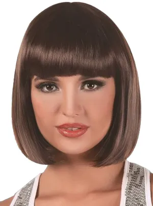 Short Brown Bob Womens Costume Wig