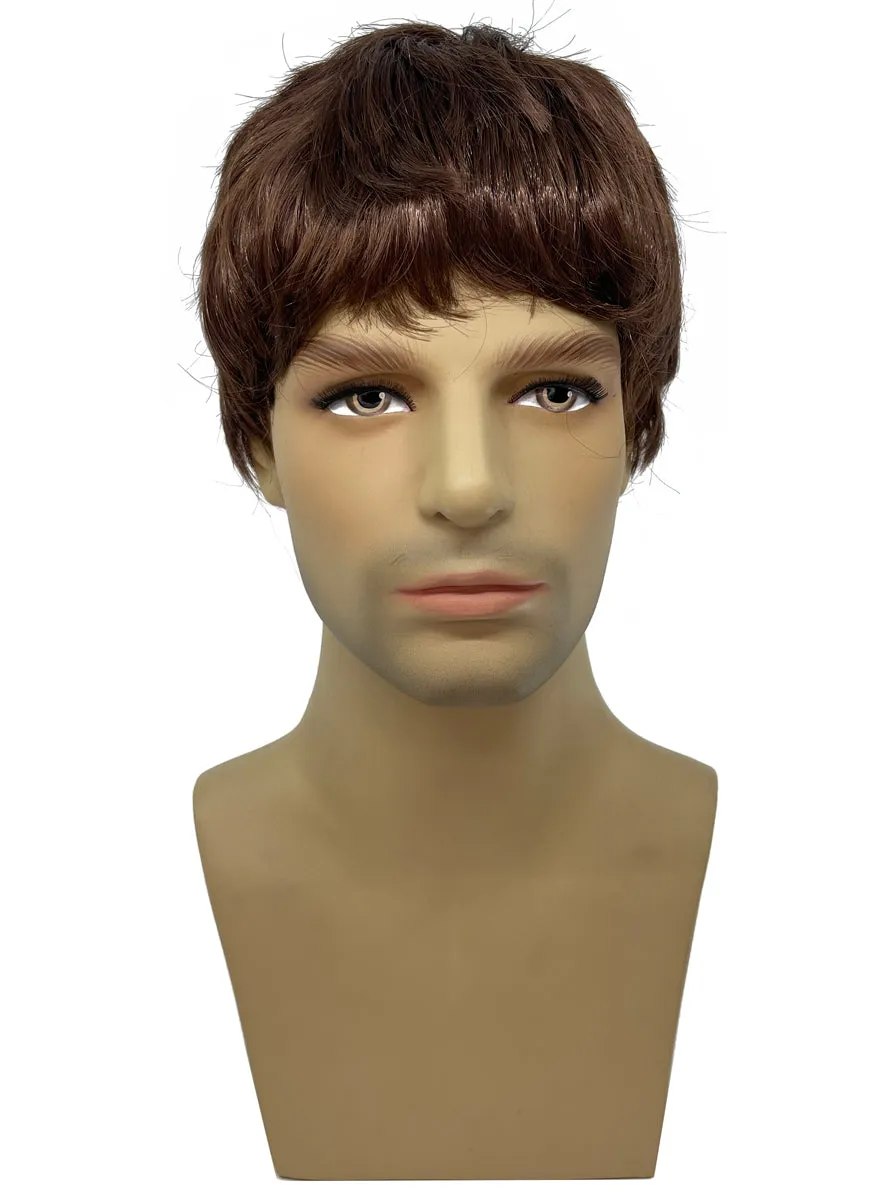 Short Brown Mens Costume Wig