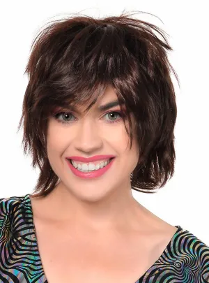 Short Brown Pixie Style Womens Costume Wig