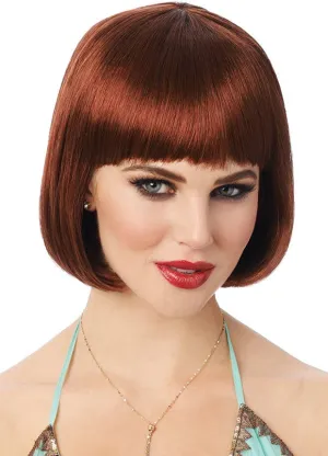 Short Classic Red Bob Womens Costume Wig
