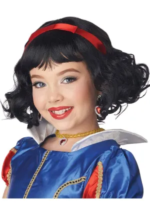 Short Curly Black Girls Snow White Costume Wig