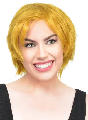 Short Golden Blonde Pixie Cut Womens Costume Wig