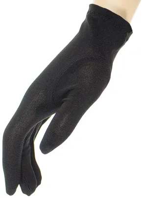 Short Matte Black Wrist Length Womens Costume Gloves