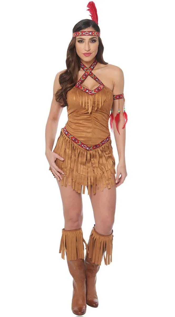 Short Native American Womens Sexy Costume