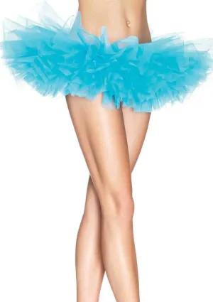 Short Organza Ruffled Turquoise Blue Womens Tutu
