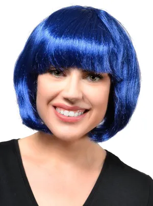 Short Royal Blue Womens Bob Costume Wig