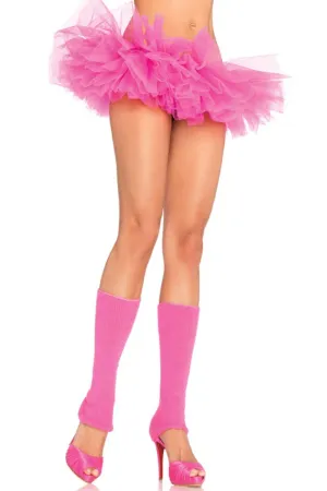 Short Ruffled Neon Pink Womens Organza Tutu