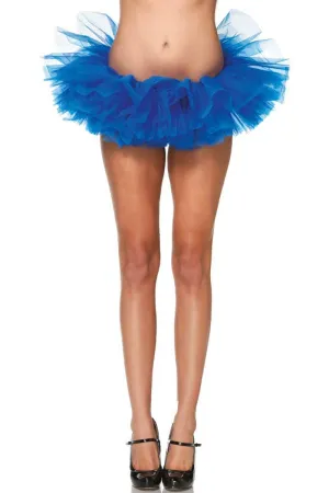 Short Ruffled Organza Royal Blue Womens Tutu