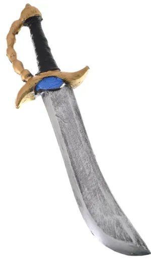 Short Silver Foam Pirate Cutlass Costume Weapon