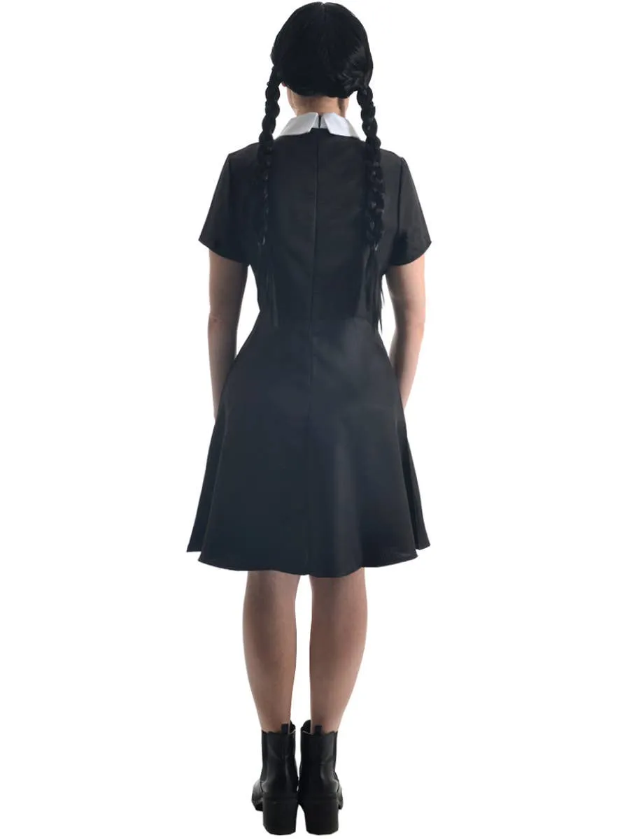 Short Sleeve Wednesday Addams Teen Girls Halloween Costume
