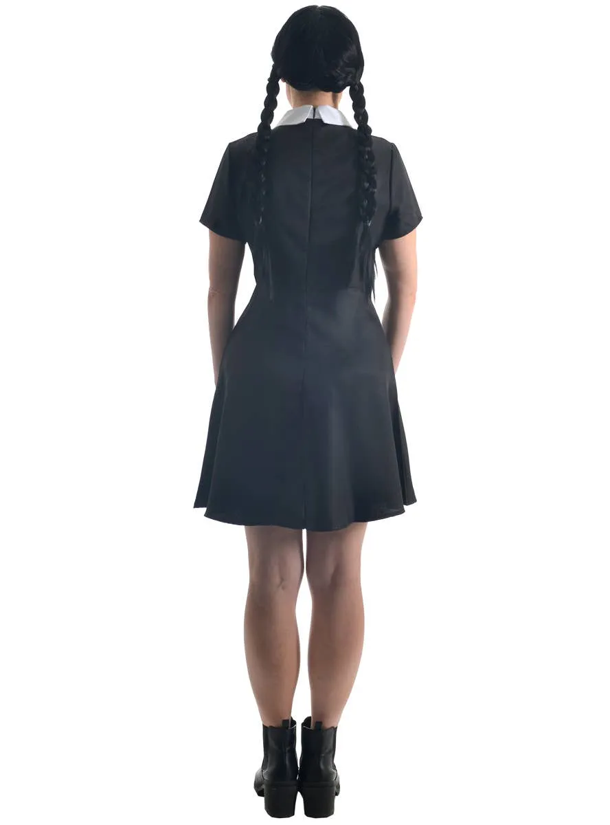 Short Sleeve Wednesday Addams Womens Halloween Costume
