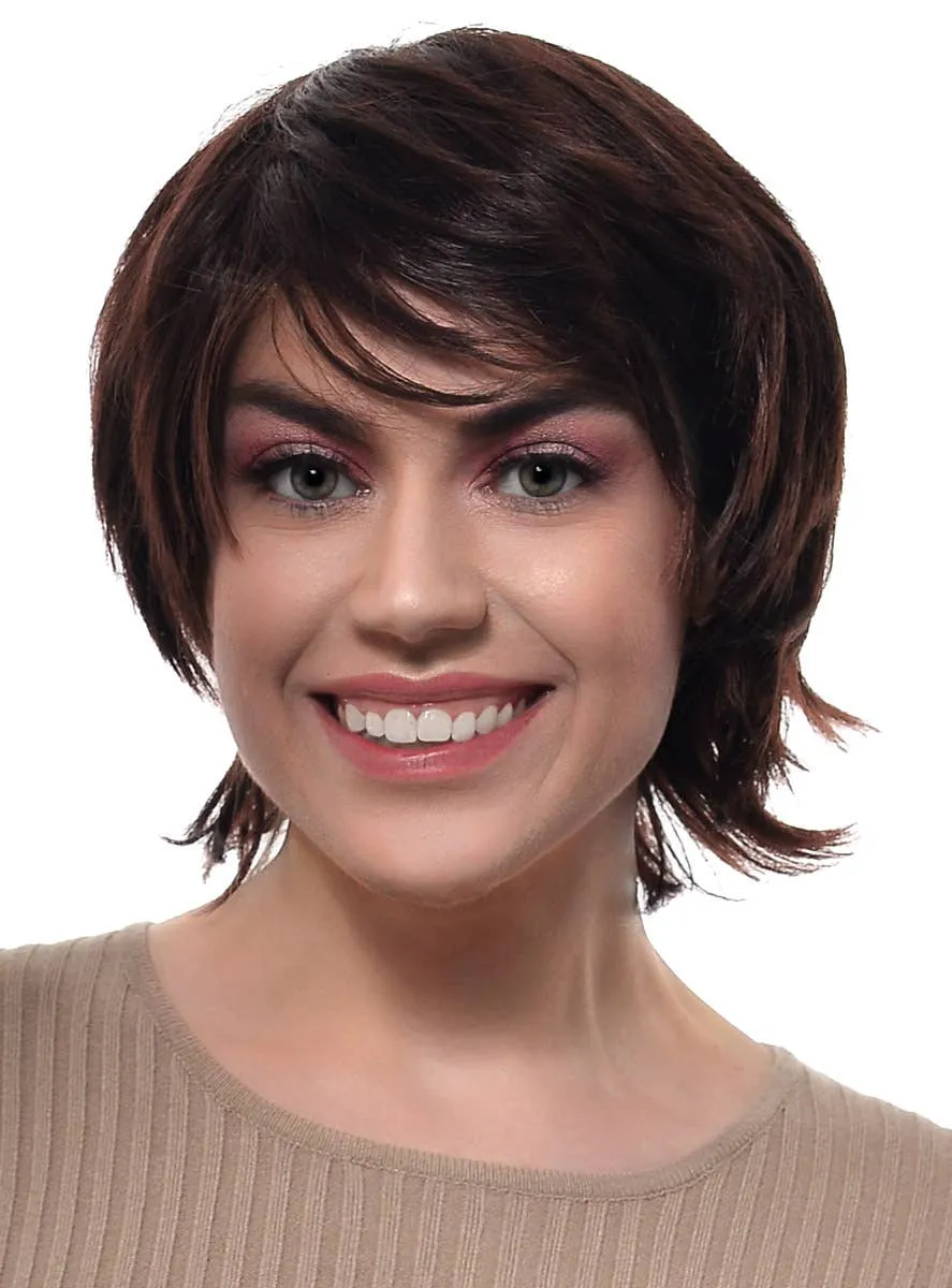 Short Two-Tone Brown Cosplay Costume Wig