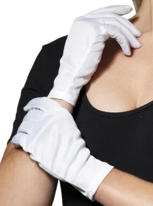 Short White Costume Gloves