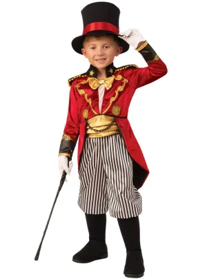 Showman Boys Red Circus Ringmaster Costume