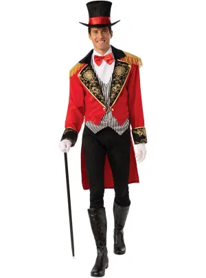 Showman Mens Circus Ringmaster Fancy Dress Costume