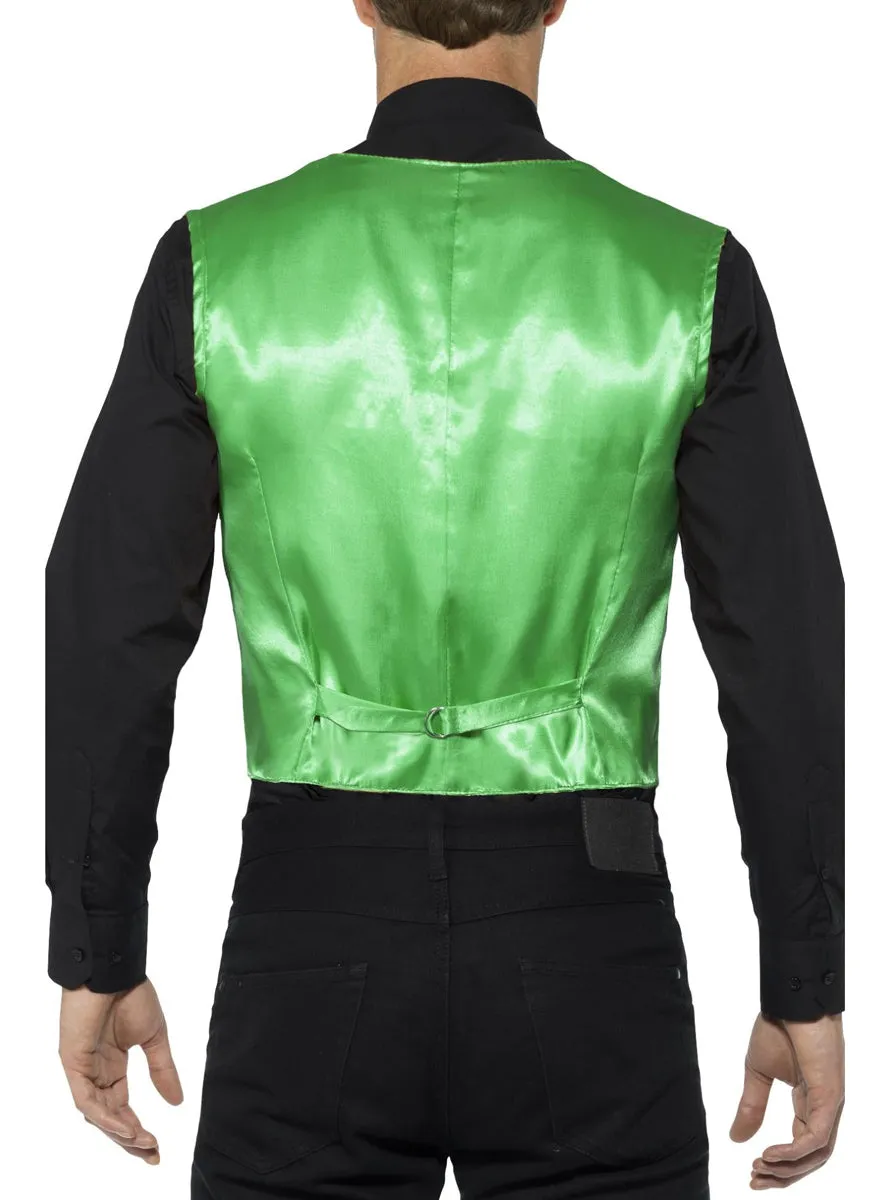 Showman Mens Green Sequined Costume Vest