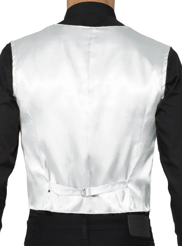 Showman Silver Sequined Mens Costume Vest