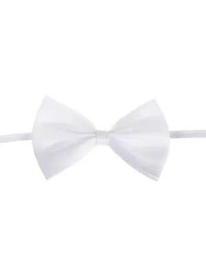 Showman White Satin Bow Tie Costume Accessory