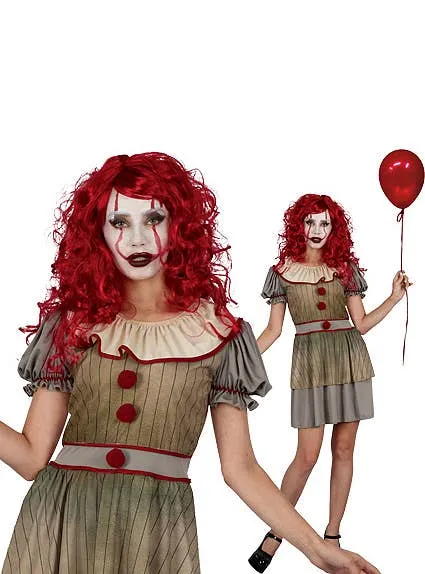 Sideshow Sam Womens IT Clown Halloween Costume