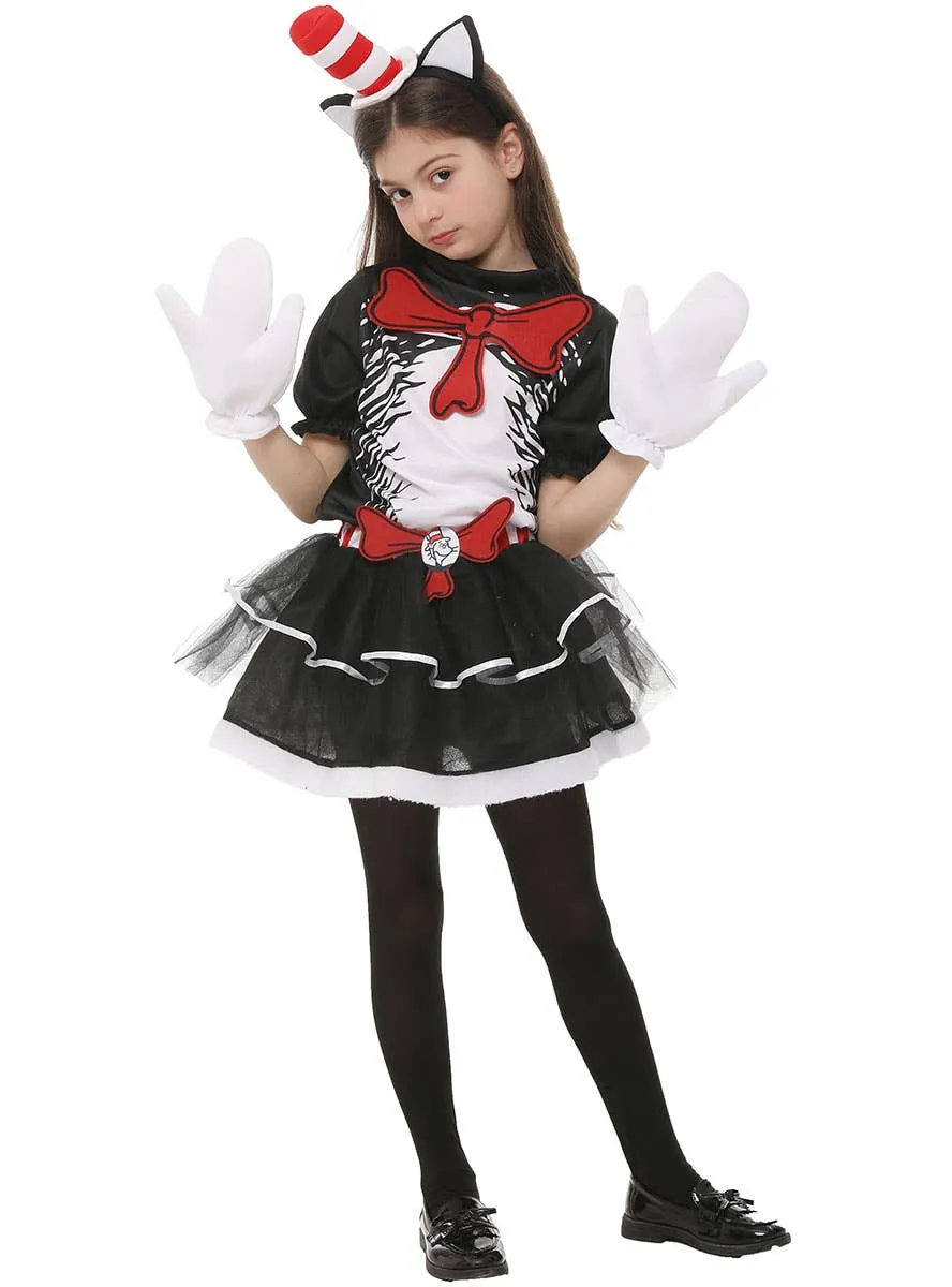 Silly Cat Girls Cat in the Hat Inspired Book Week Costume