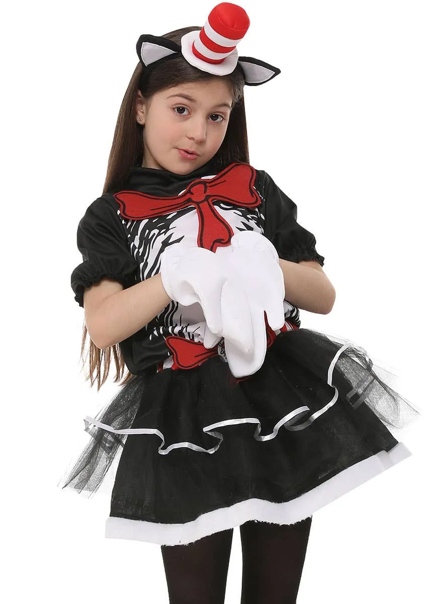 Silly Cat Girls Cat in the Hat Inspired Book Week Costume