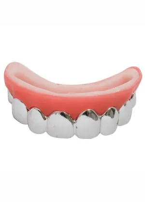 Silver False Teeth Costume Accessory