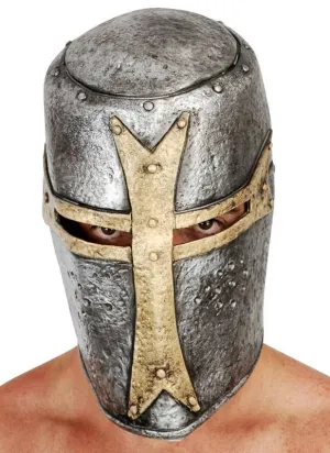 Silver Medieval Armour Executioner Helmet