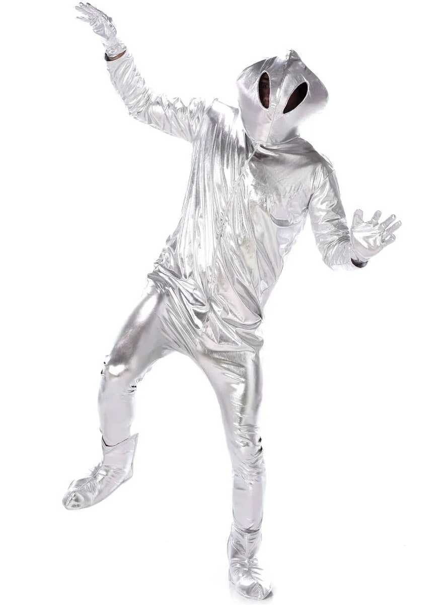 Silver Space Alien Mens Costume