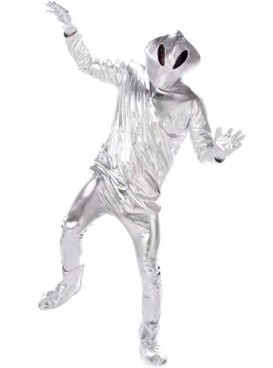 Silver Space Alien Mens Costume
