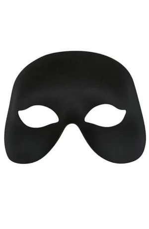 Simple Black Half Face Adults Masquerade Mask