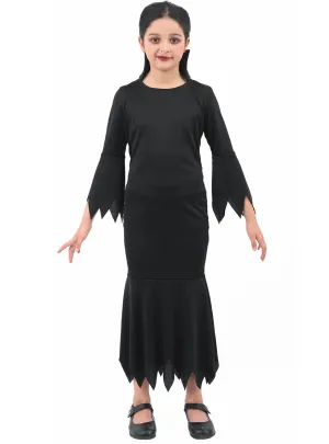 Simple Black Vampiress Girls Halloween Costume