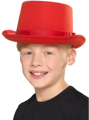 Simple Red Boys Costume Top Hat
