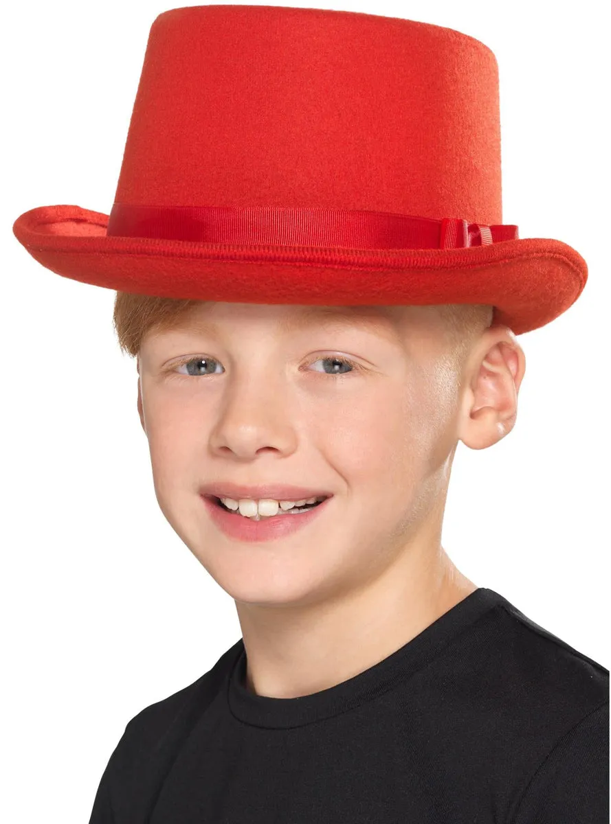 Simple Red Boys Costume Top Hat