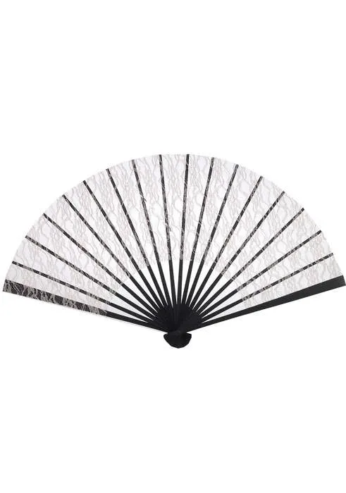 Simply Stunning Hand Held Cream Lace Fan