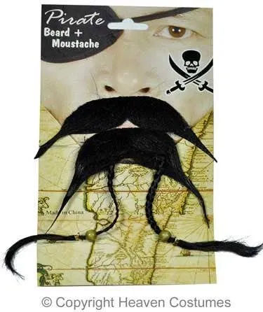 Sinister Pirate Beard with Moustache