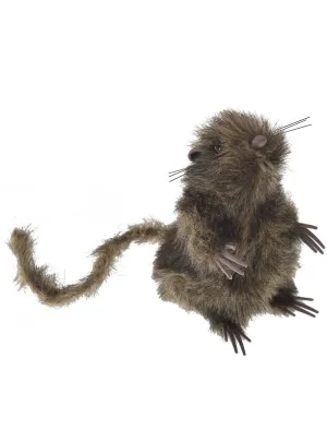 Sitting Fluffy Brown Rat Halloween Decoration