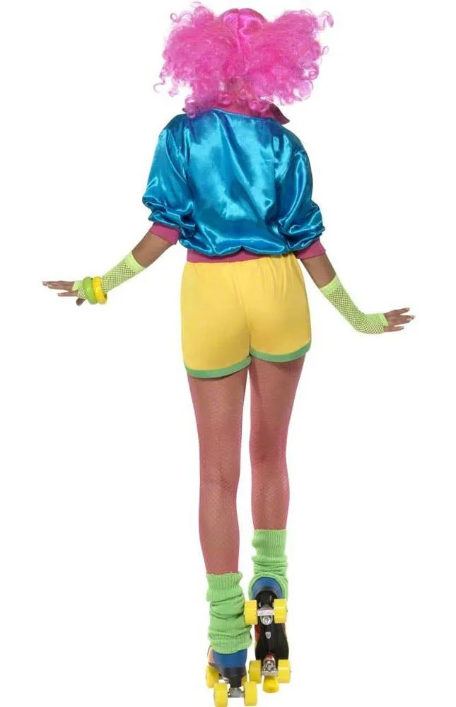 Skater Girl Womens Neon 1980s Costume