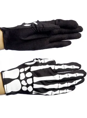 Skeleton Adults Halloween Costume Gloves