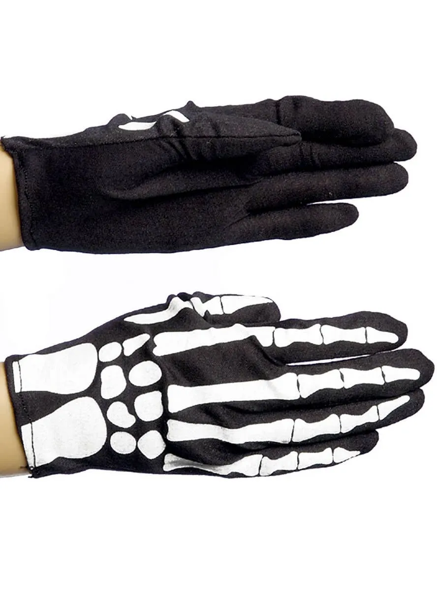 Skeleton Adults Halloween Costume Gloves