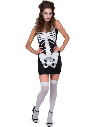 Skeleton Body Womens Halloween Costume Dress