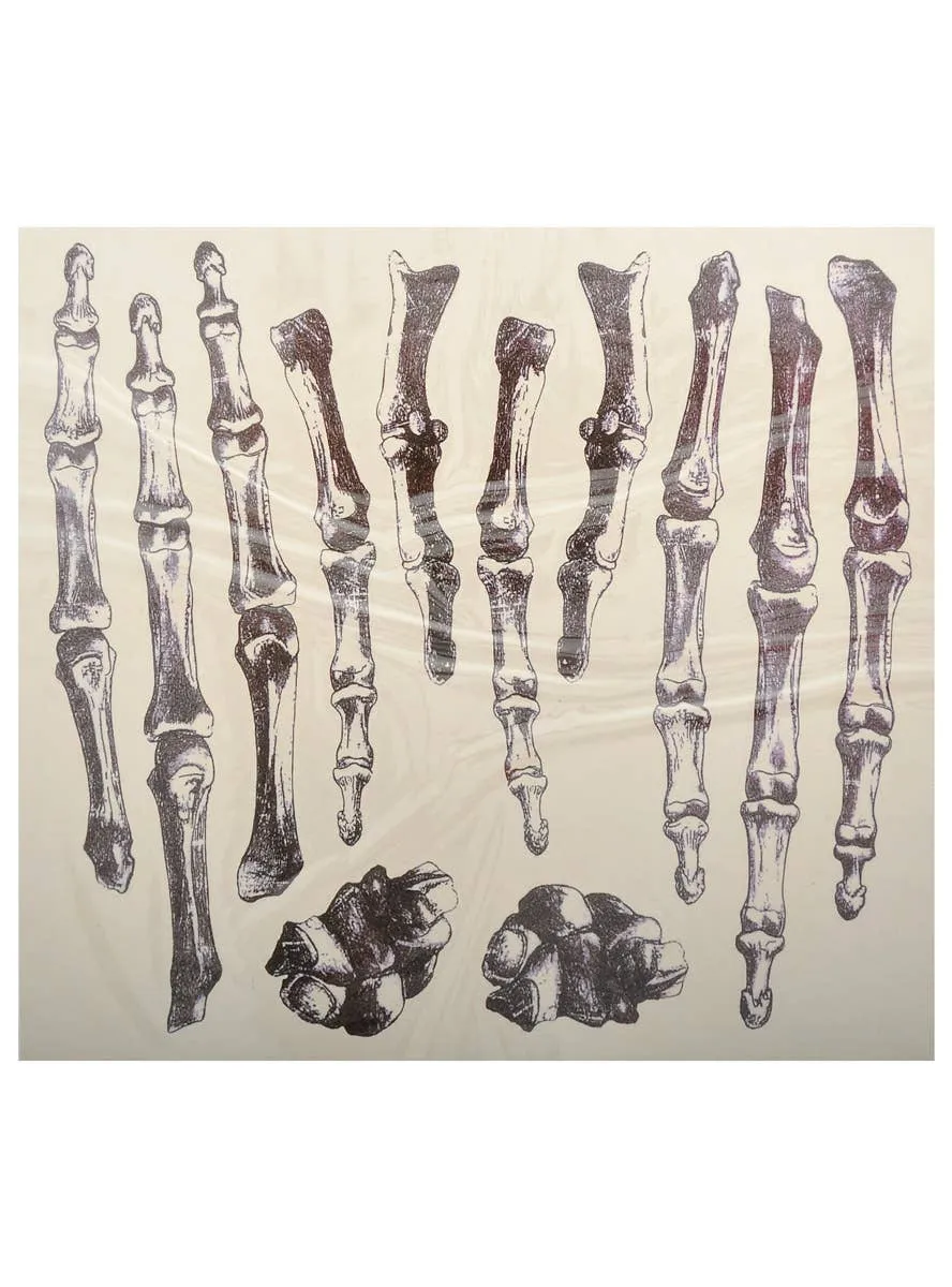 Skeleton Bones Halloween Temporary Tattoos