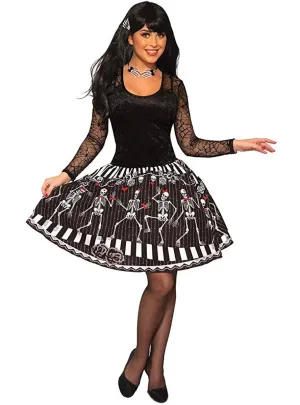 Skeleton Chorus Womens Halloween Costume Dress