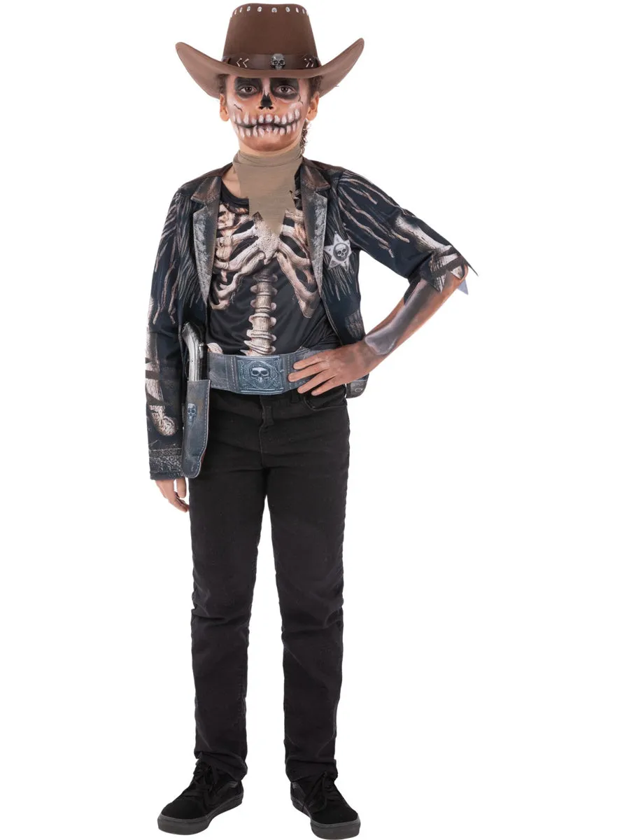 Skeleton Cowboy Boys Wild West Halloween Costume